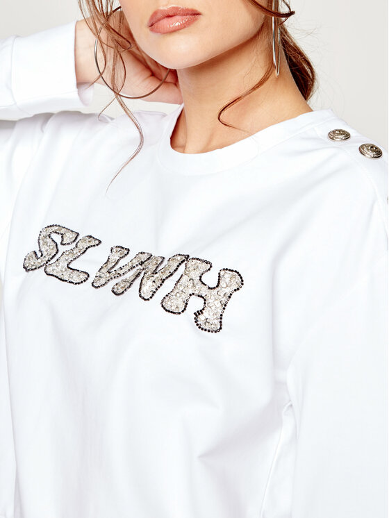 Silvian Heach Silvian Heach Sweatshirt Molop PGP20379FE Weiß Relaxed Fit