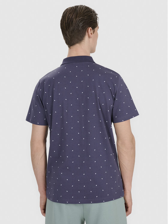 4F 4F Polo MIDSHOP TEXTILE Szary ciemny Regular Fit