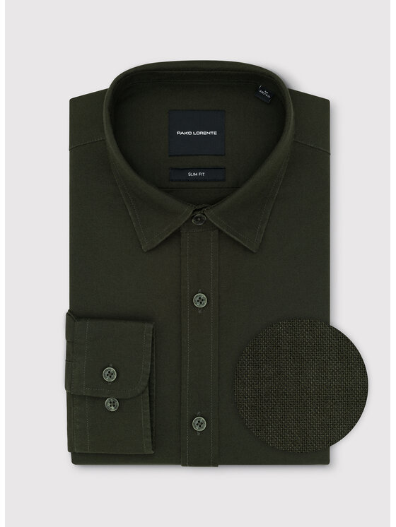 Pako Lorente Pako Lorente Koszula P26WN-1X-029 Zielony ciemny Slim Fit
