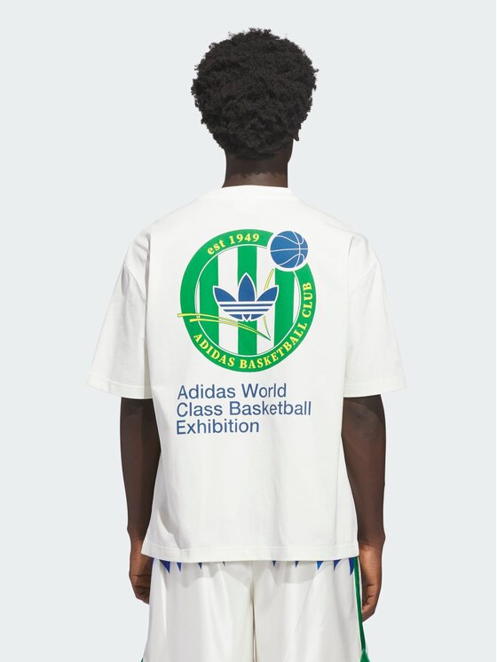 adidas adidas T-Shirt Basketball Crest Tee Biały Oversize