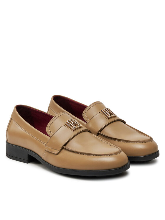 Tommy Hilfiger Tommy Hilfiger Сліпери Th Leather Classic Loafer FW0FW07961 Хакі