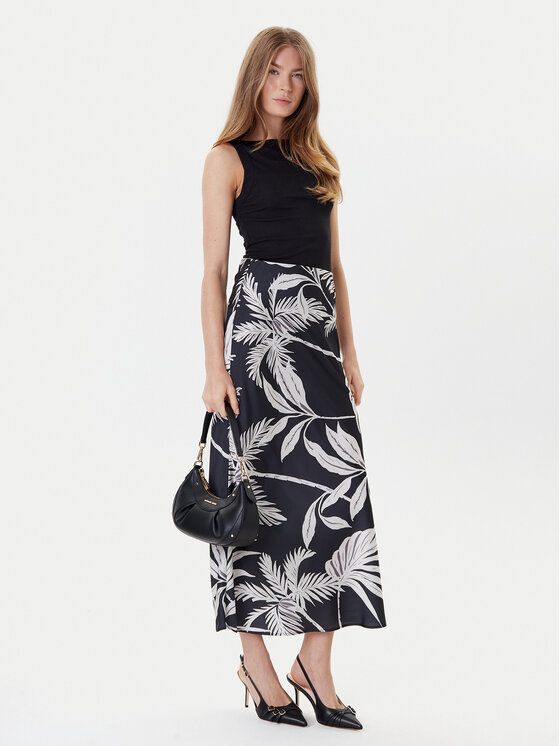 Guess Guess Midi sukňa W5YD55 WF1T2 Čierna Regular Fit