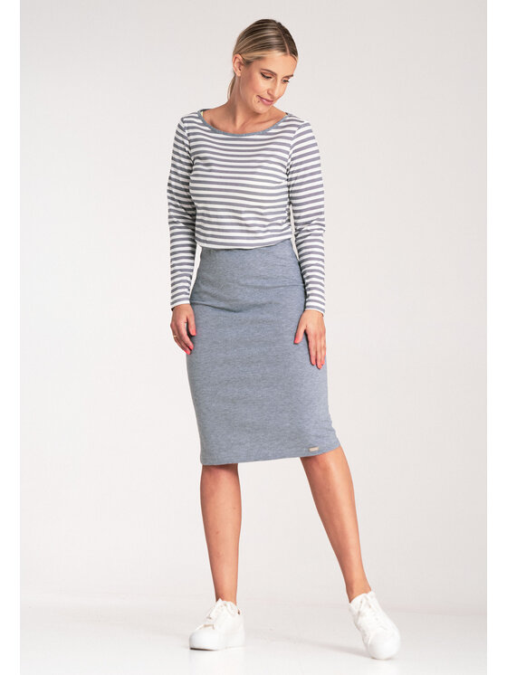 FIGL FIGL Sukienka codzienna M1057 Szary Regular Fit