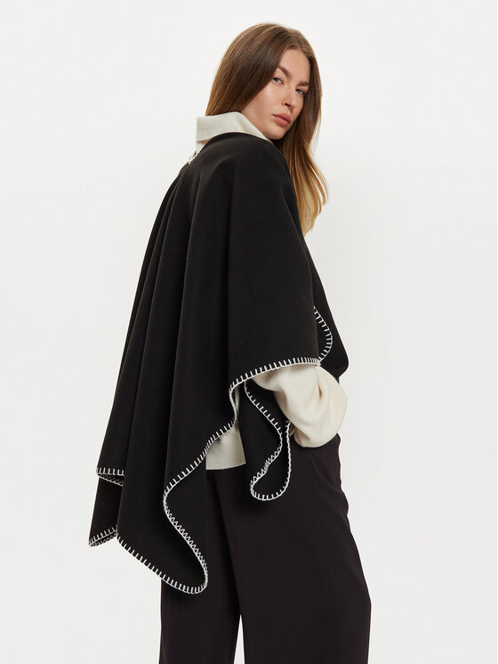 Pieces Pieces Poncho Nadja 17152351 Schwarz Relaxed Fit