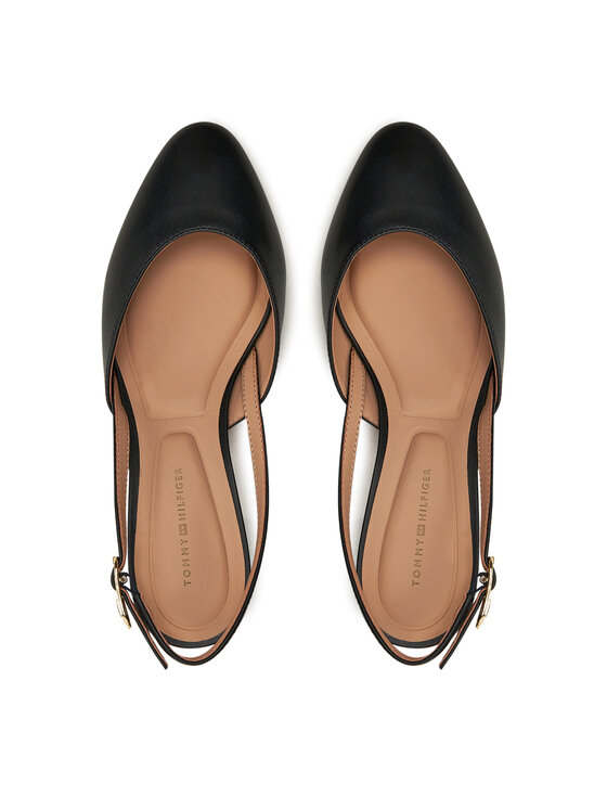 Tommy Hilfiger Tommy Hilfiger Pantofi pumps Pump Slingback Smooth Leather FW0FW08621 Negru