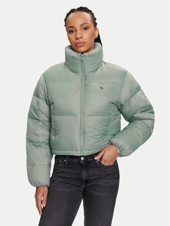 Calvin Klein Jeans Calvin Klein Jeans Geacă din puf J20J223577 Verde Relaxed Fit
