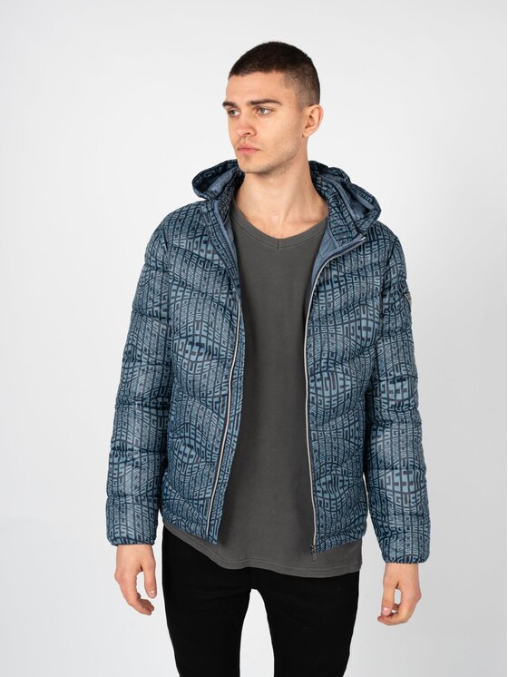 Guess Guess Kurtka przejściowa M2YL45 WEQJ2 Granatowy Slim Fit