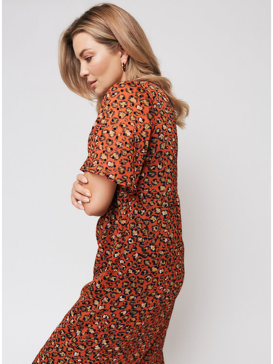 Bubala Bubala Sukienka codzienna Russet Kolorowy Loose Fit