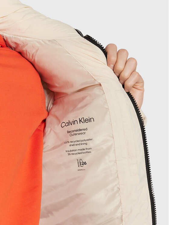 Calvin Klein Calvin Klein Kurtka zimowa Crinkle K10K110336 Beżowy Regular Fit