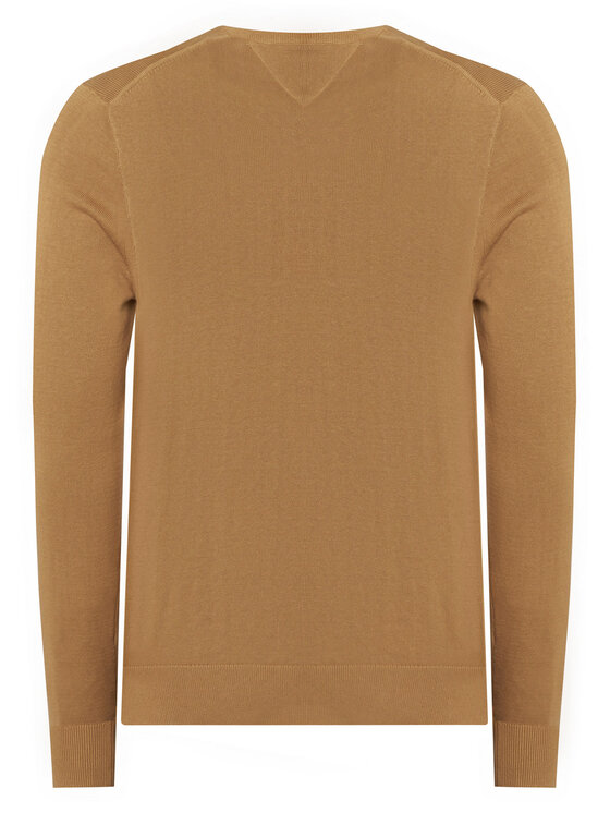 Tommy Hilfiger Tommy Hilfiger Sweter Essential MW0MW14745 Beżowy ciemny Regular Fit