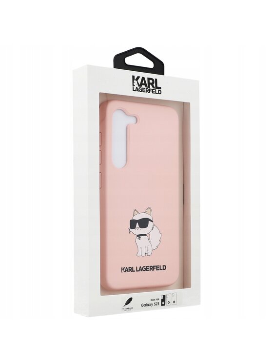 Etui na telefon KARL LAGERFELD, Różowe złocenie, Silicone Choupette