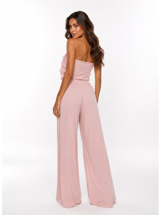 Agatha Studio Agatha Studio Komplet bluzka i spodnie A26LS-KA-K46 Różowy Slim Fit