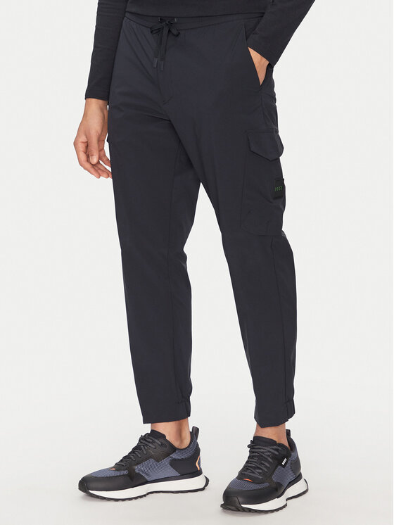 BOSS BOSS Kalhoty z materiálu T_Urbanex-CargoLight 50508339 Tmavomodrá Tapered Fit