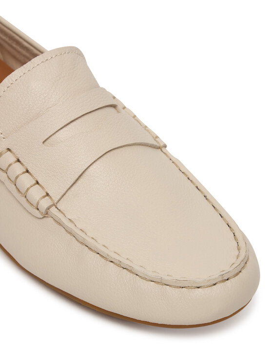 Tommy Hilfiger Tommy Hilfiger Mokaszin Flag Leather Driver Loafer FW0FW09350 Ekru