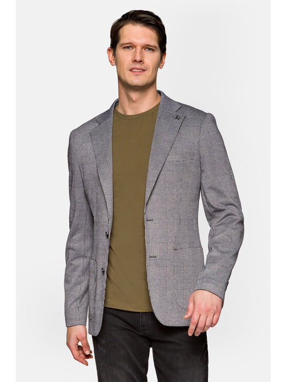 Lancerto Lancerto Marynarka Nairobi 3 Szary Slim Fit