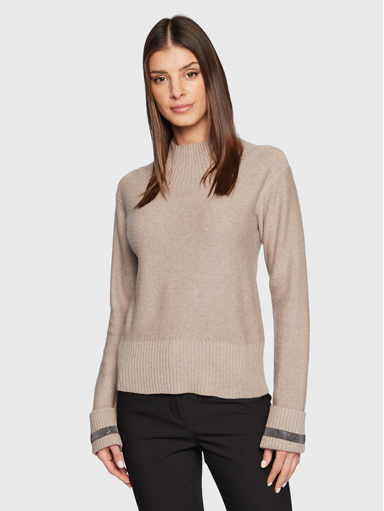 Fabiana Filippi Pulover MAD222W062 Bež Regular Fit