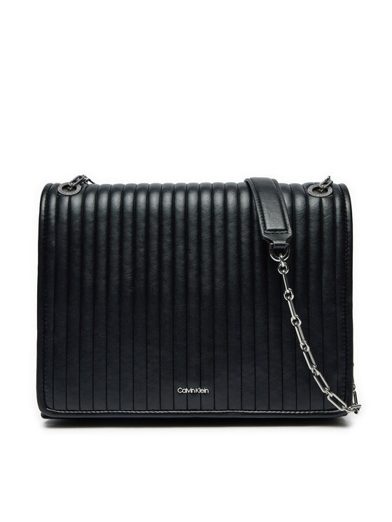 Calvin Klein Calvin Klein Torbica Mini Line Quilt Shoulder Bag K60K613080 Crna