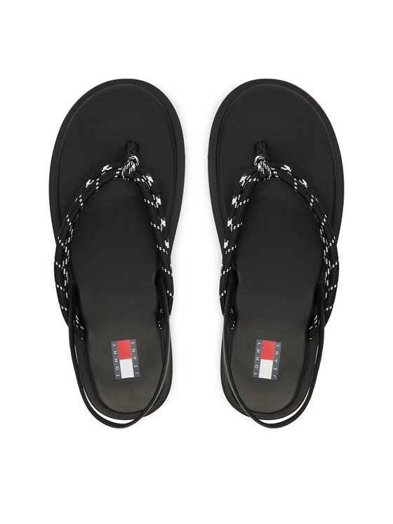 Tommy Jeans Tommy Jeans Sandále Tjw Casual Rope Sandal EN0EN02951 Čierna