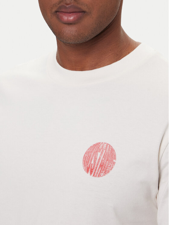 Mustang Mustang Tricou Akron 1016869 Écru Relaxed Fit