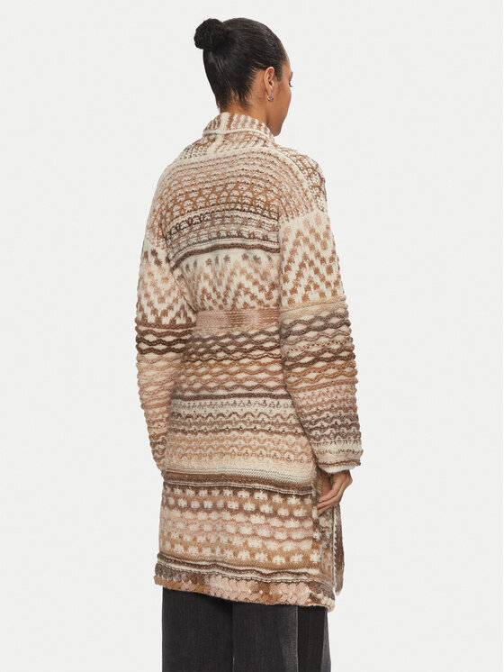 United Colors Of Benetton United Colors Of Benetton Kardigán 115CE6042 Bézs Regular Fit