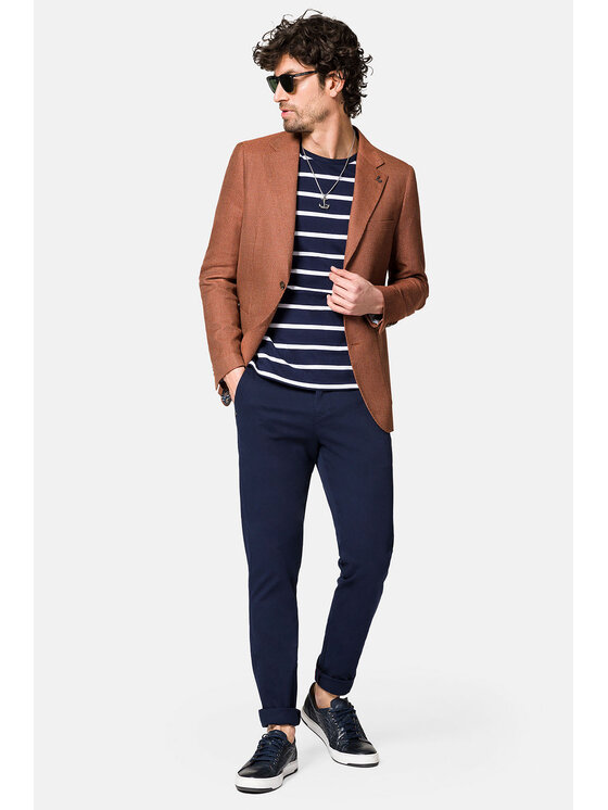 Lancerto Lancerto Marynarka Shannon MA131123000010 Brązowy Slim Fit