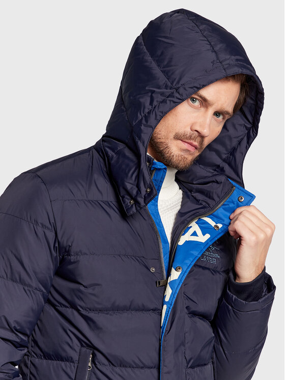 La Martina La Martina Daunenjacke UMO602 PA003 Dunkelblau Regular Fit