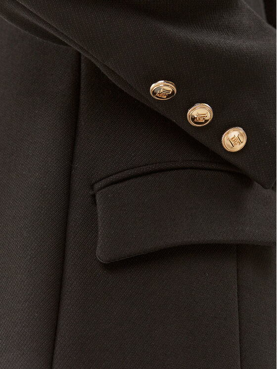 Elisabetta Franchi Elisabetta Franchi Cappotto di transizione CP-004-36E2-V1300 Nero Regular Fit