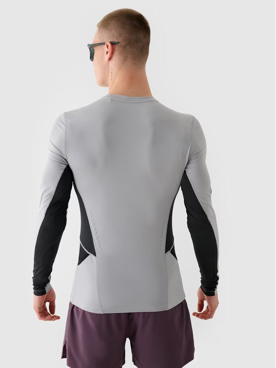 4F 4F S dlhými rukávmi 4FWAW24TFLOM252-27S Sivá Slim Fit