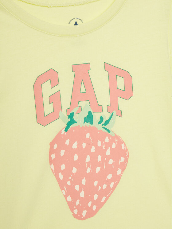 Gap Gap T-Shirt 710285-03 Żółty Regular Fit