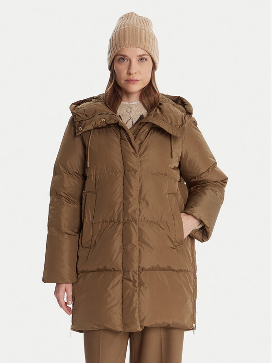 Weekend Max Mara Weekend Max Mara Пухено яке Newbembo 2525496072 Кафяв Relaxed Fit