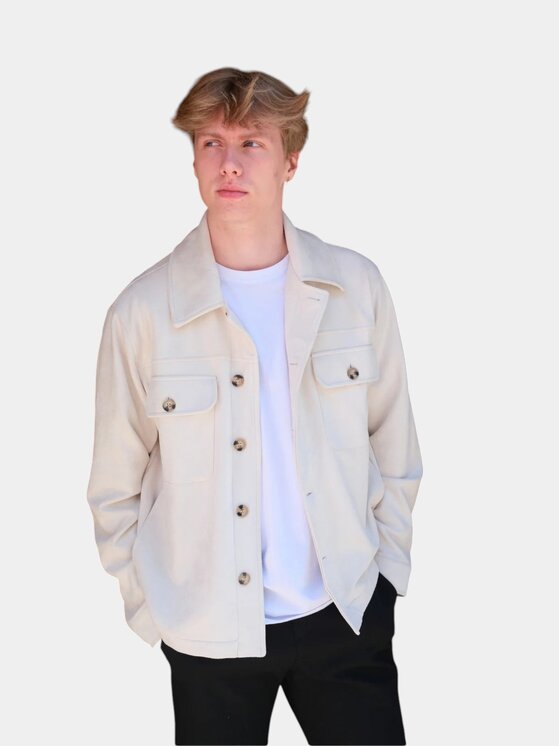 TeeShoppen TeeShoppen Kurtka przejściowa 'Basic Collection' Biały Regular Fit