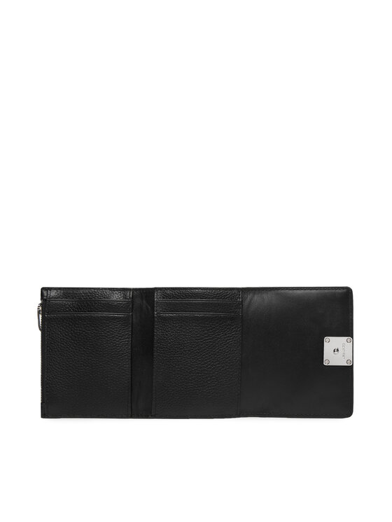 Calvin Klein Calvin Klein Peňaženka Emblem Hw Pebble Trifold W/Zip LV04F1128G Čierna