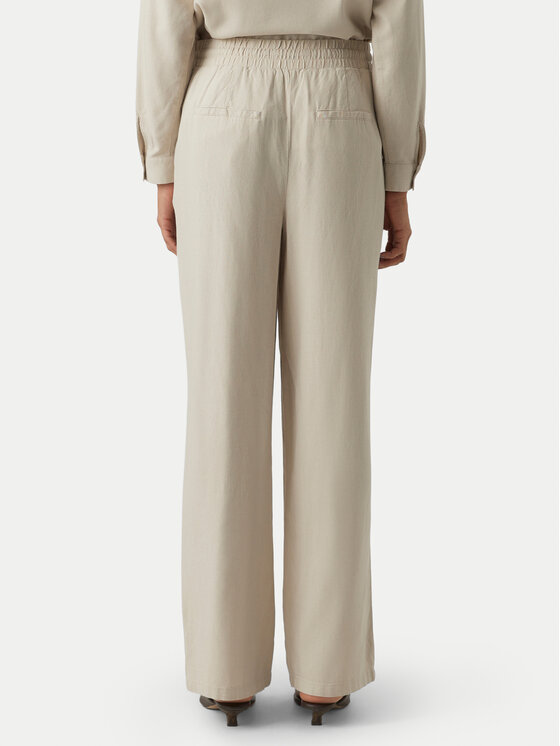 Vero Moda Vero Moda Kalhoty z materiálu Jesmilo 10287363 Světle béžová Regular Fit