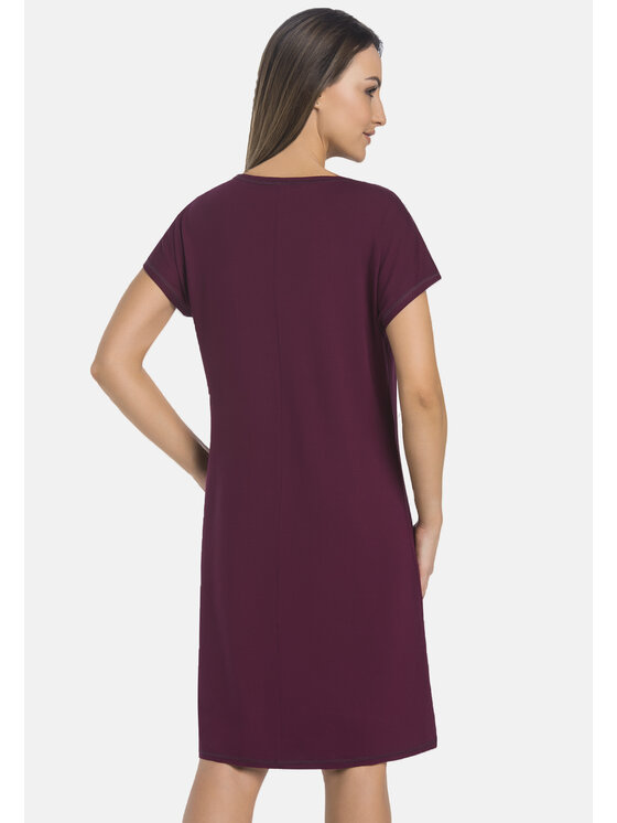 Teyli Teyli Koszula nocna 222 Fioletowy Regular Fit