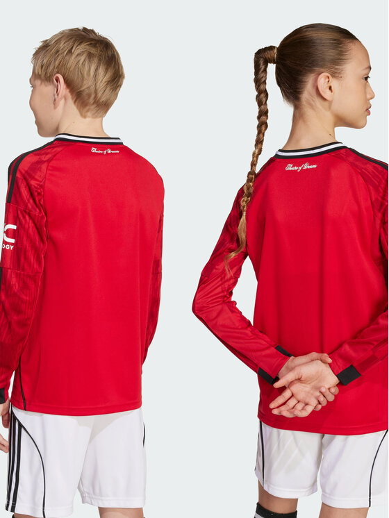 adidas adidas Koszulka techniczna Manchester United 25/26 Long Sleeve Home Jersey Czerwony Regular Fit