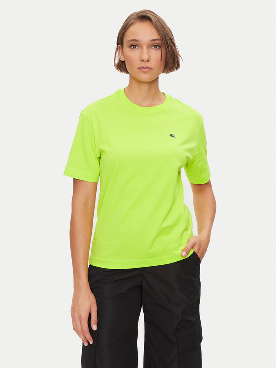 Lacoste T-krekls TF7215 Dzeltens Loose Fit