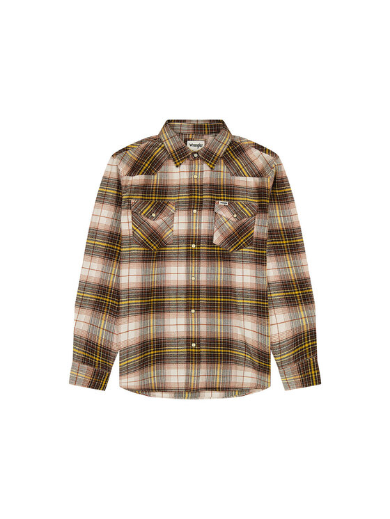 Wrangler Wrangler Koszula WESTERN SHIRT 112357247 Brązowy Regular Fit
