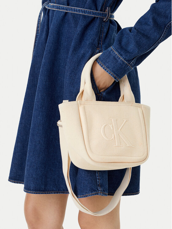 Calvin Klein Jeans Calvin Klein Jeans Torbica Summer Canvas Mini Tote LV04K3160G Bež