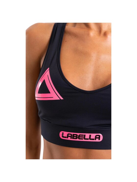LaBellaMafia LaBellaMafia Biustonosz sportowy TOP HIGHLIGHT 2 BLACK Czarny