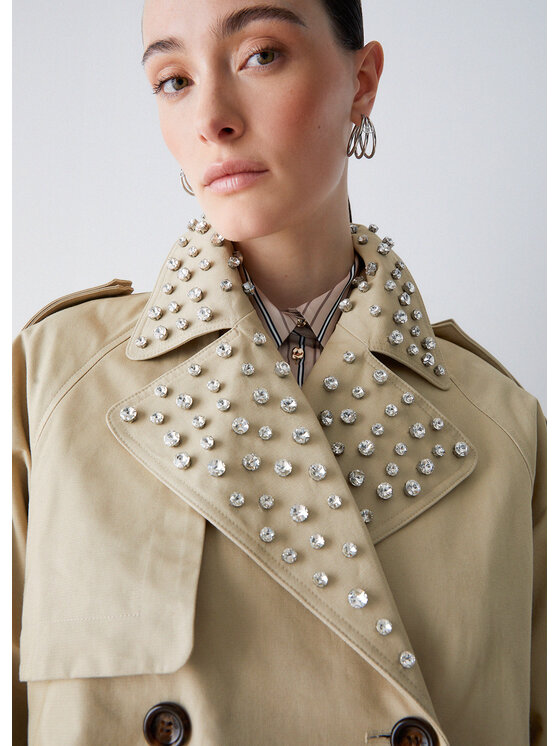 Liu Jo Liu Jo Trench CA6003T521AP9574 Beige Loose Fit