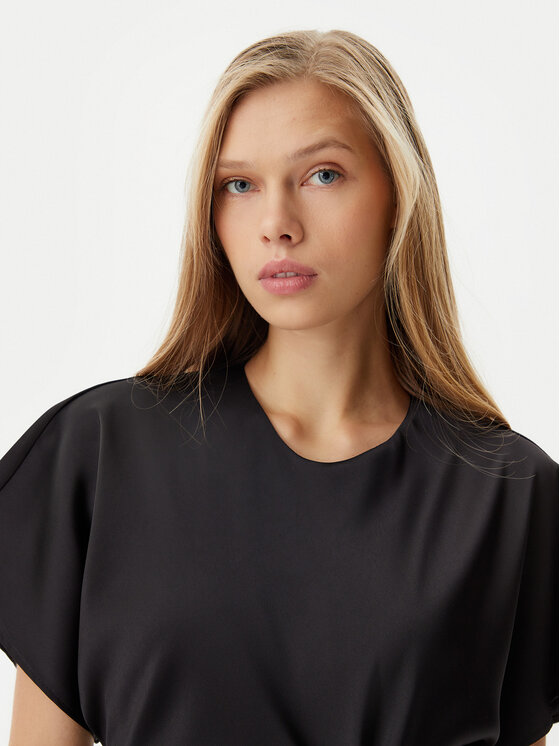 Rinascimento Rinascimento Kokteiļkleita CFC0122932003 Melns Regular Fit