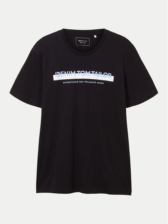 Tom Tailor Denim Tom Tailor Denim T-Shirt 1037653 Černá Basic Fit