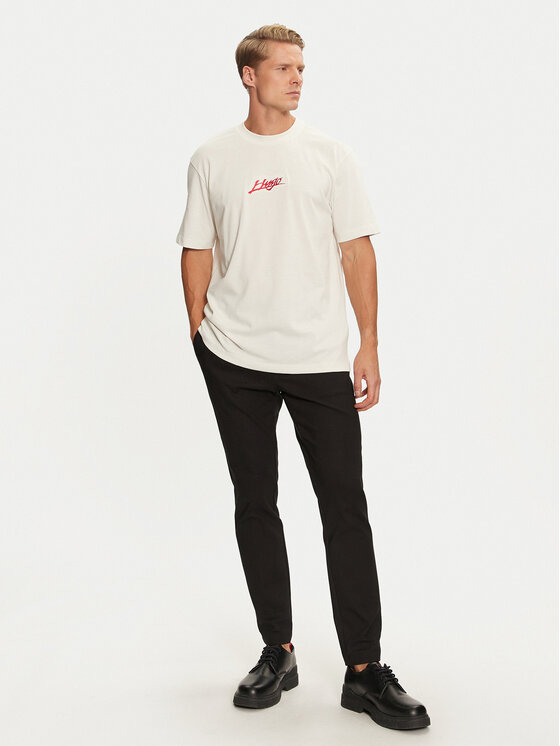 HUGO Hugo Тишърт Dlogotee 50527926 Екрю Relaxed Fit