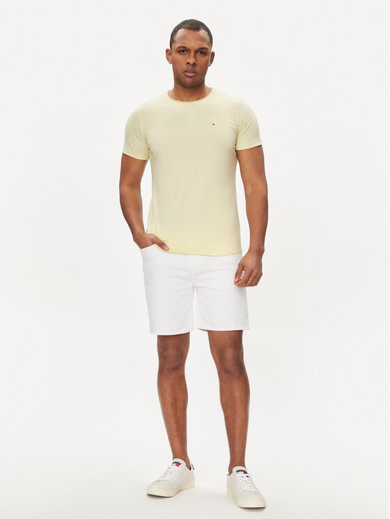 Tommy Jeans Tommy Jeans T-särk Jaspe DM0DM09586 Kollane Slim Fit