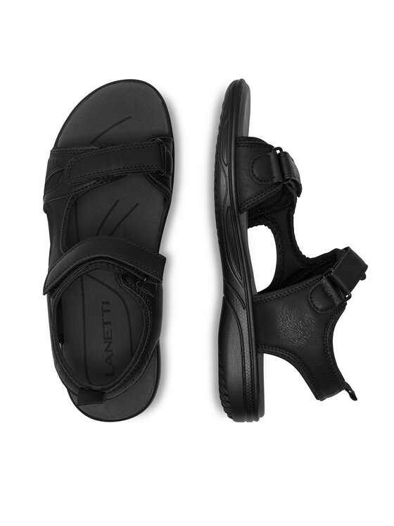 Lanetti Lanetti Sandalen MSS20463-01 Schwarz