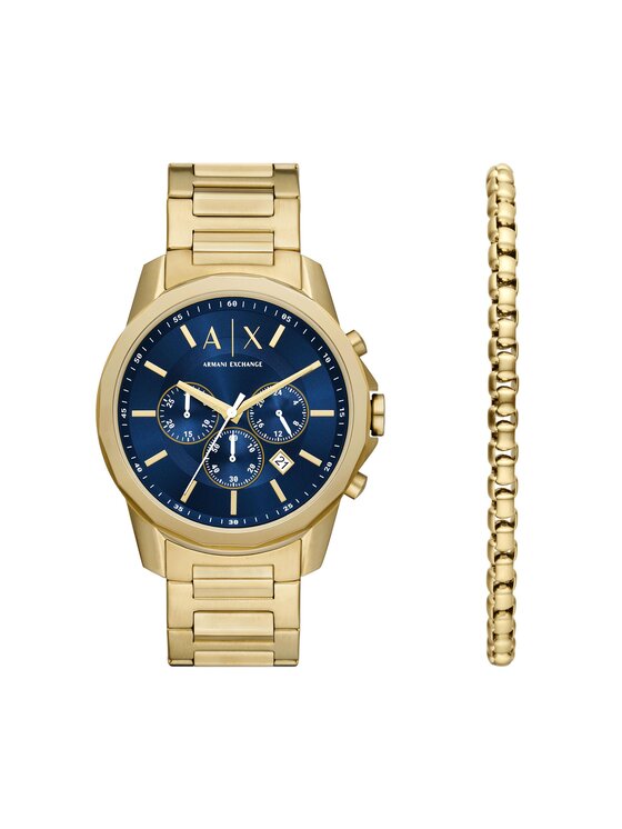 Armani exchange gold watch top