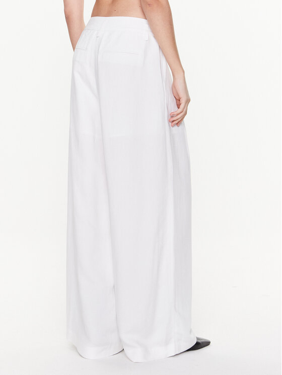 Herskind Herskind Bavlnené nohavice Lotus 4729840 Biela Regular Fit