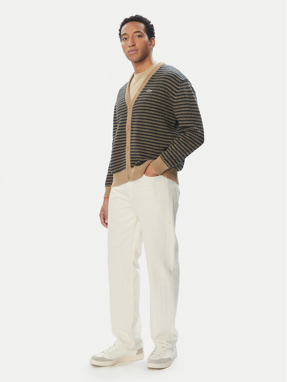 Lacoste Lacoste Kardigāns AH8567 Brūns Relaxed Fit