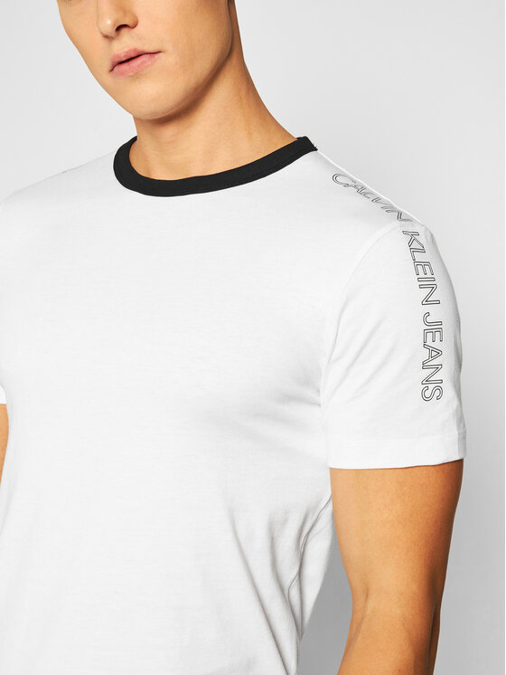 Calvin Klein Jeans T-shirt J30J316456 Bianco Slim Fit • Modivo.it