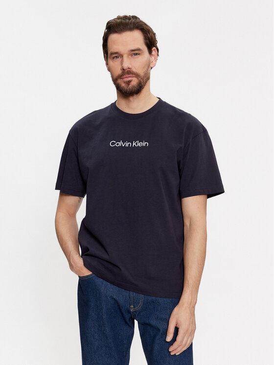 Calvin Klein T-krekls Hero K10K111346 Tumši zils Regular Fit